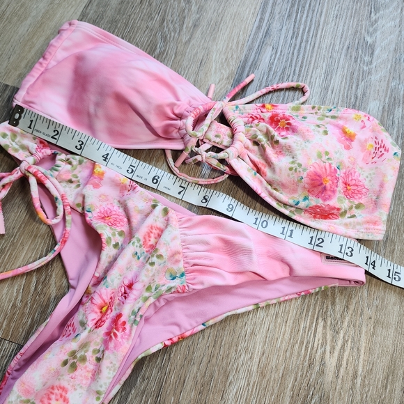 Blackbough Alana Bandeau Alana Tie & Front Cheeky Sweetheart Bikini Set Size Lg - Picture 10 of 15